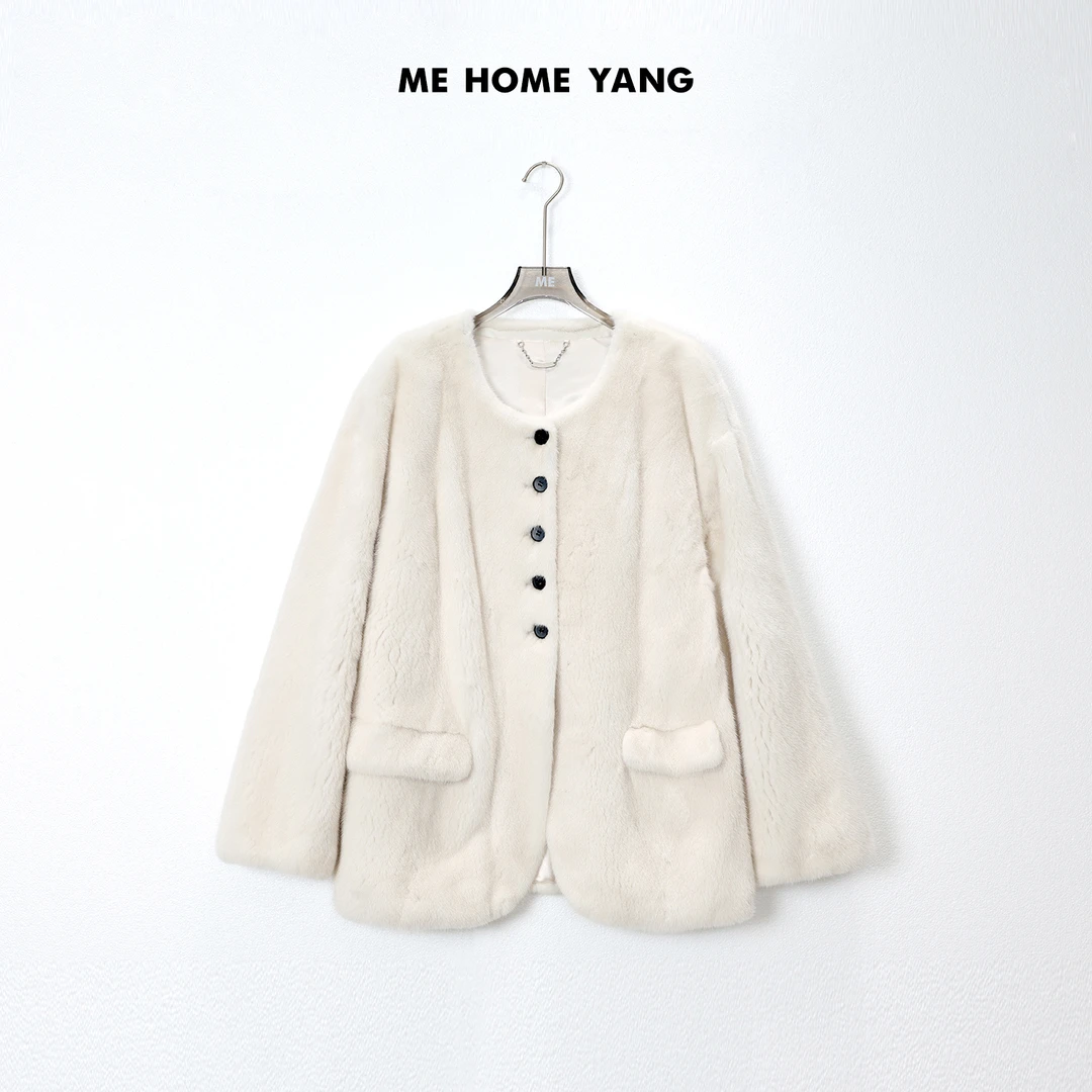 ME【北纬六十七度】轻奢水貂毛皮百搭时尚休闲通勤皮草MEQA2140