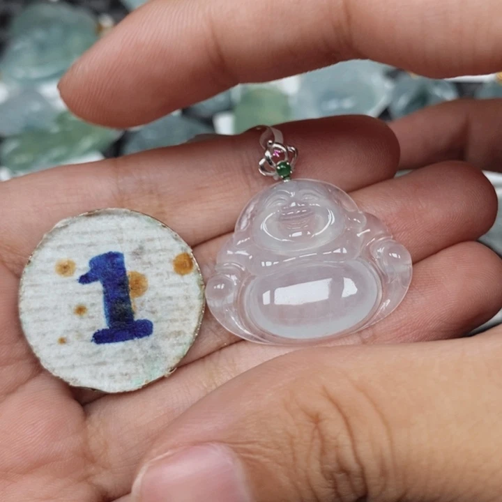 【闪购商品】翡翠18K金镶嵌吊坠(不含链)