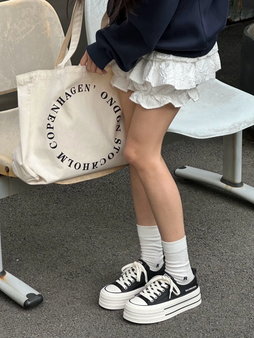 小个子松糕厚底增高板鞋女2025夏季新款低帮休闲小白鞋 MLSY 5507