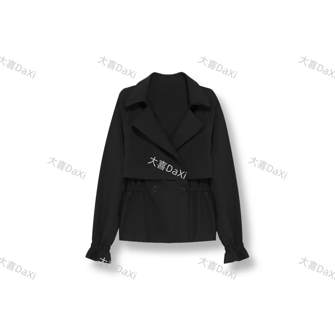 大喜【恩】新款早秋简约通勤百搭短款风衣【CC35210048】