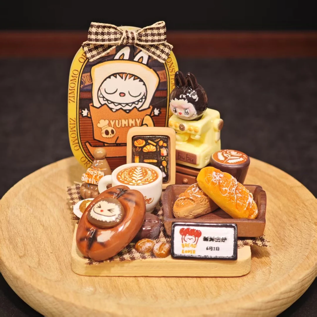 【拉布布系列】手工微缩食玩立体创意冰箱贴车载桌面摆件娃屋装饰