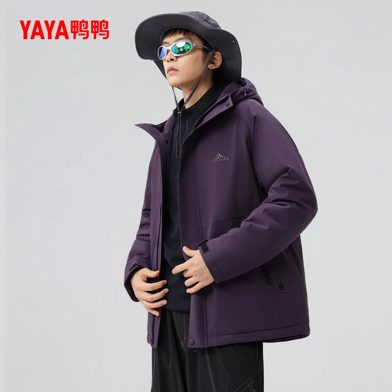 YAYA/鸭鸭羽绒服男女同款连帽轻薄保暖休闲时尚外套YA5B700768A