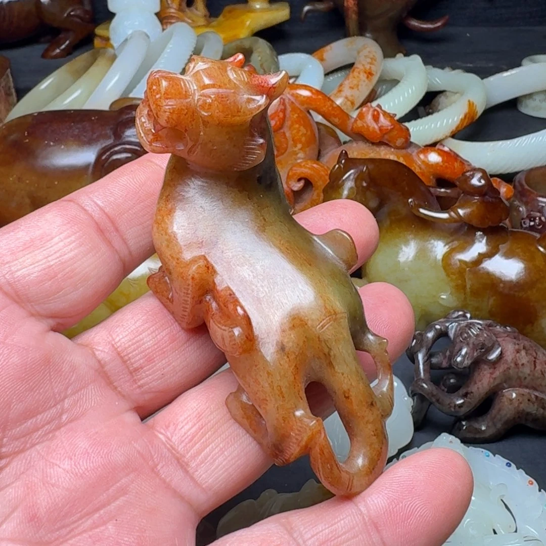 和田玉挂件9K金镶嵌海****浩