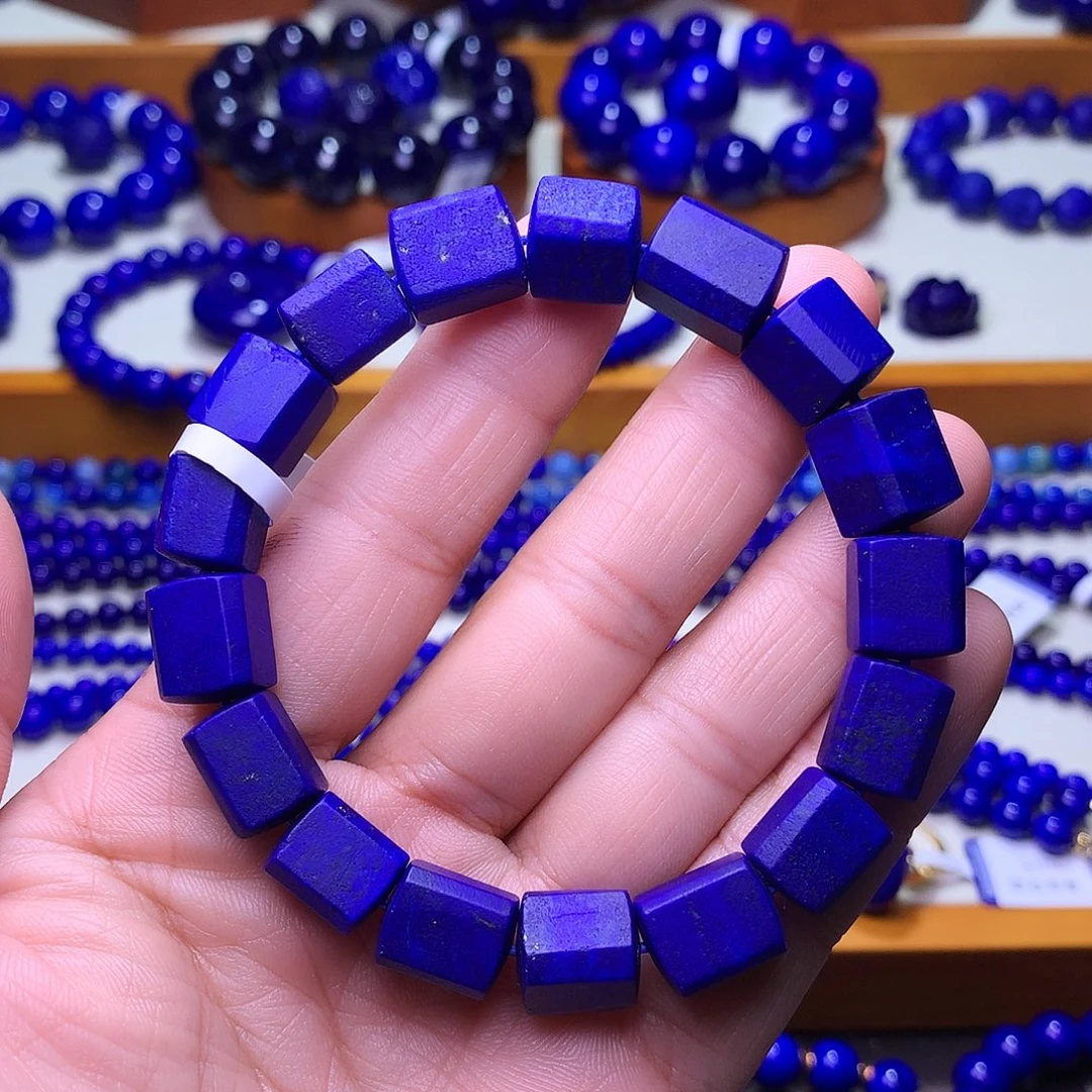 青金石未镶嵌手串9.7m特级原石手串3804