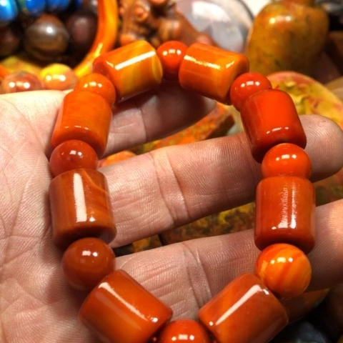 玛瑙/玉髓手链合金疆**旺