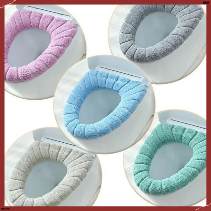 冬季加绒马桶垫加厚提手马桶套XMJJ毛绒家用冬季保暖通用坐【辉耀】