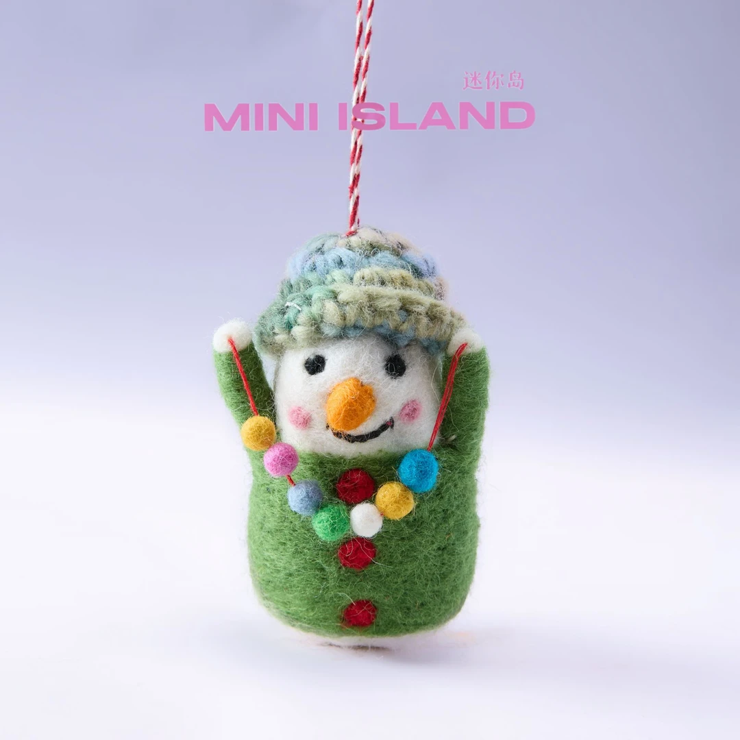 【雪人系列】尼泊尔手作羊毛毡挂件包包挂件车挂礼物玩偶