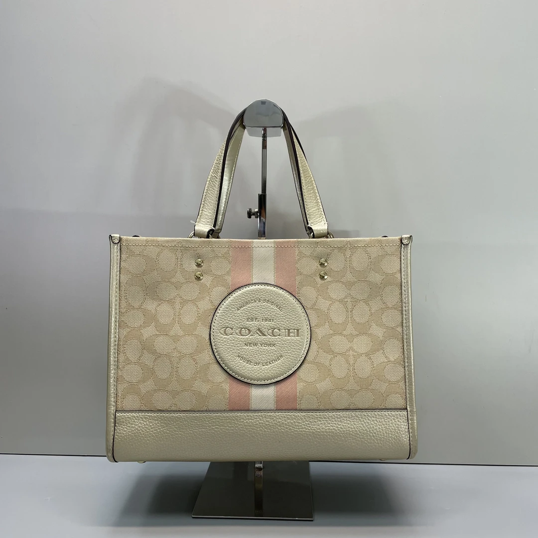 90新 COACH/蔻驰 少肩带/小林/dempsey金色方托30*22*12cmB010520