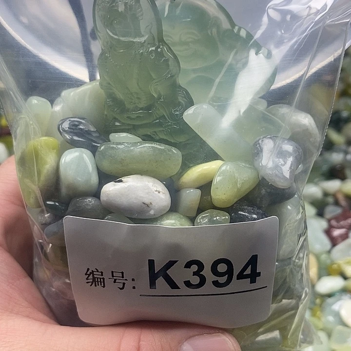 岫玉鱼缸石未镶嵌