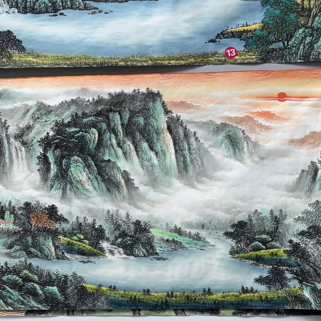 国画鲁****电宣纸手绘，手工作品