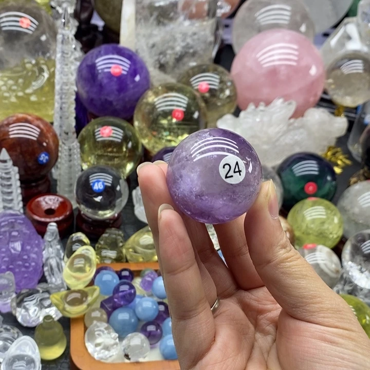 石材天然紫水晶球