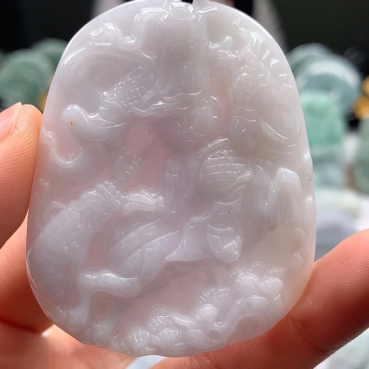 翡翠未镶嵌颈饰关二爷福利