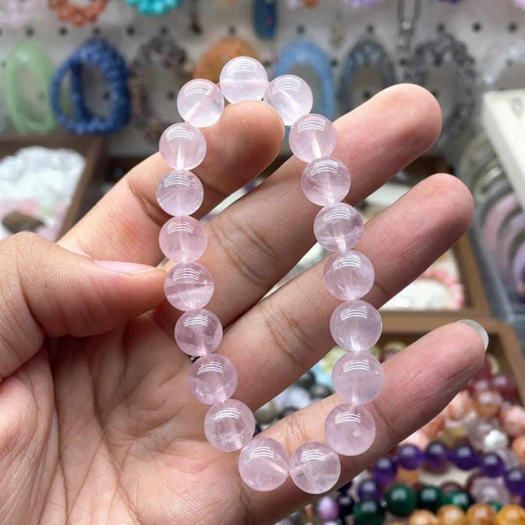 水晶手链未镶嵌10,5咪粉水晶