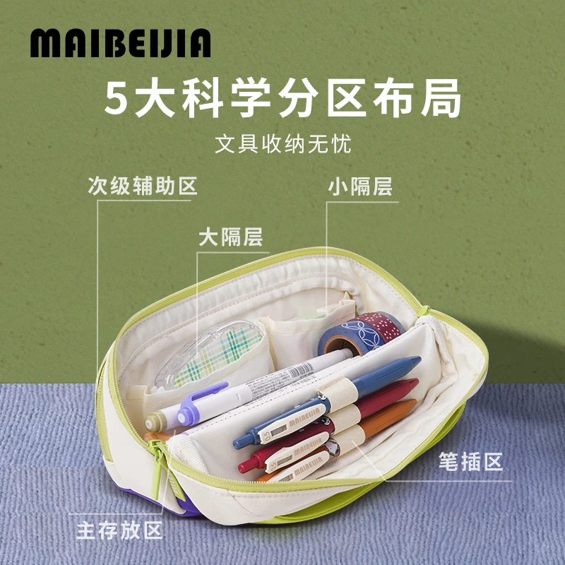 麦贝佳痛包笔袋大容量透明笔袋可放吧唧小卡2025新款高颜值