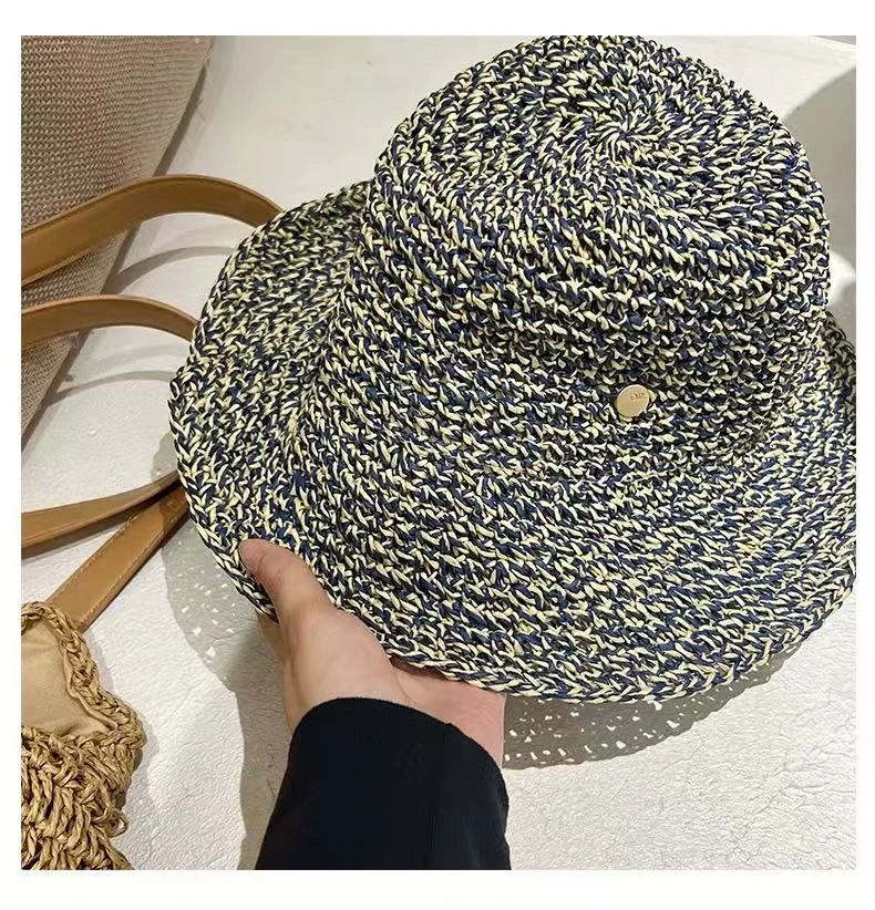 Shuyan妍【镂空草帽】草编帽草帽女夏日沙滩帽编制帽渔夫帽639174
