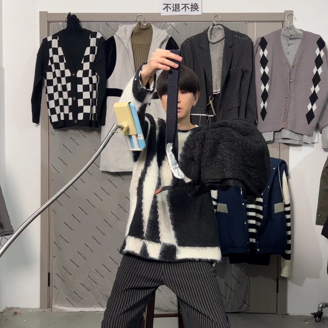 套头款黑色围巾➕腰带