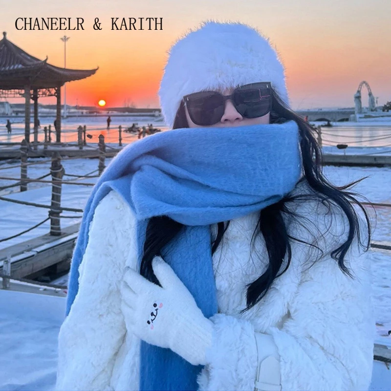 CHANEELR & KARITH围巾女韩系氛围感学生防寒保暖百搭情侣款围脖