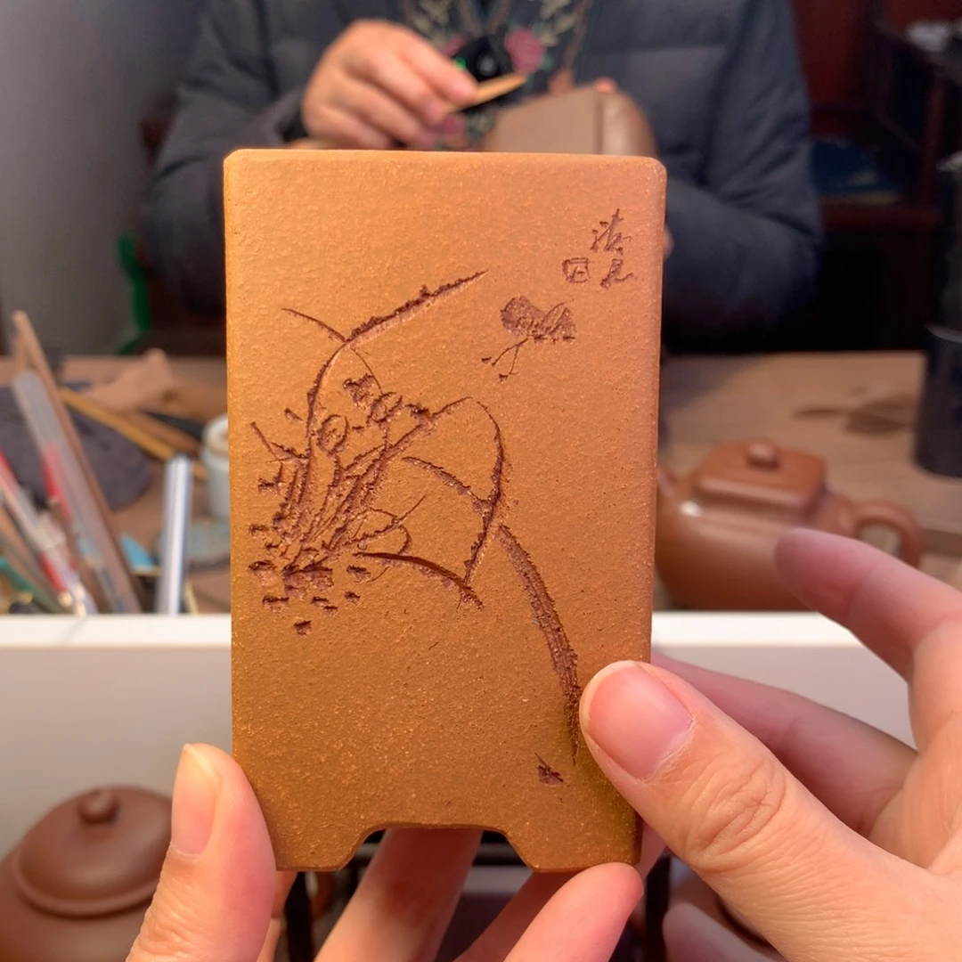 紫砂花盆四方 素心如雪