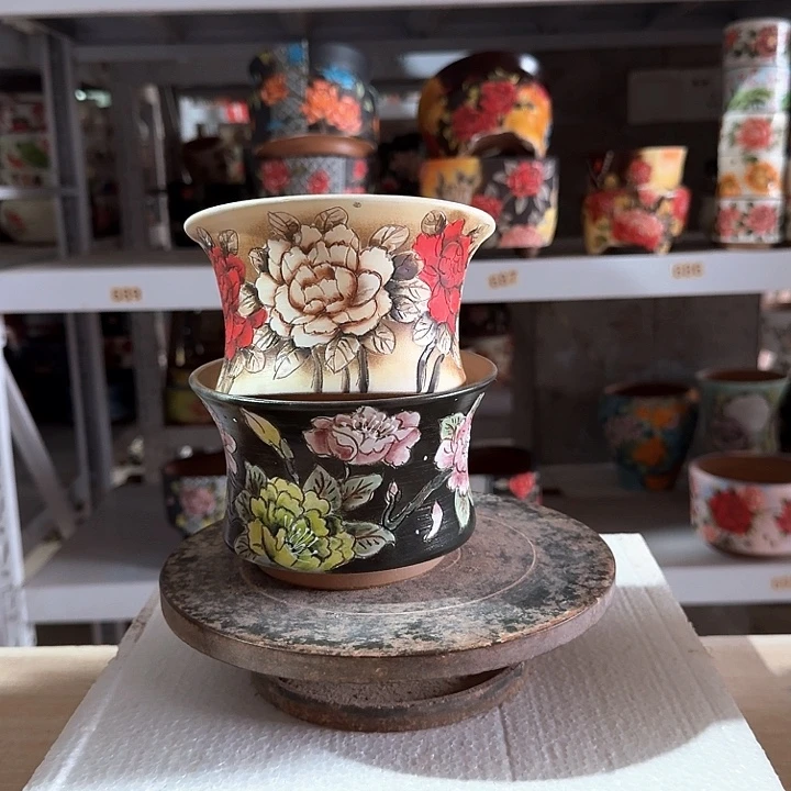 花盆红泥景德镇陶瓷学院