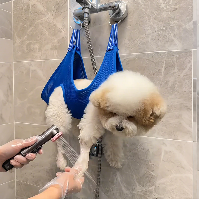 宠物洗脚神器猫咪狗狗美容用品洗澡剪指甲固定悬挂袋便携式宠物包