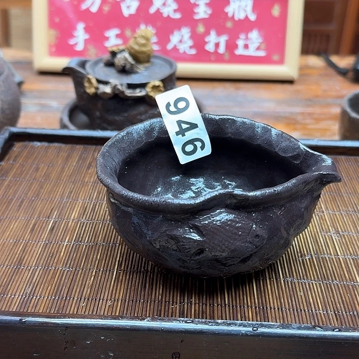纯手工制作粗陶茶具