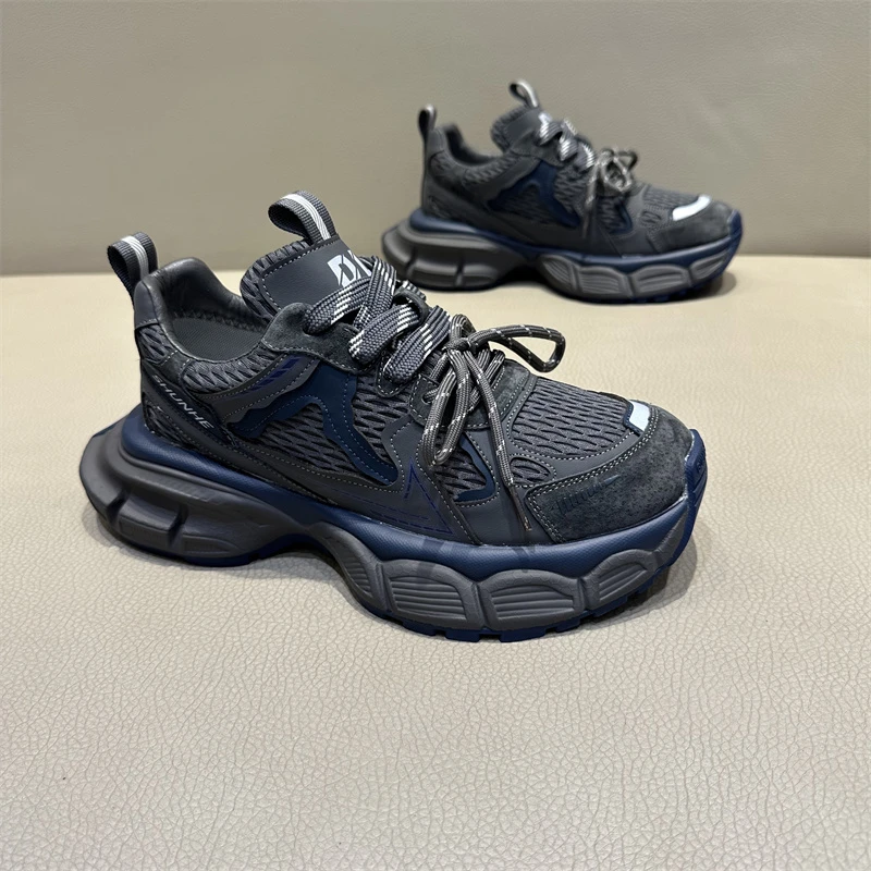 2025秋冬新款男鞋休闲鞋潮流百搭时尚厚底鞋潮鞋老爹鞋增高鞋鞋子