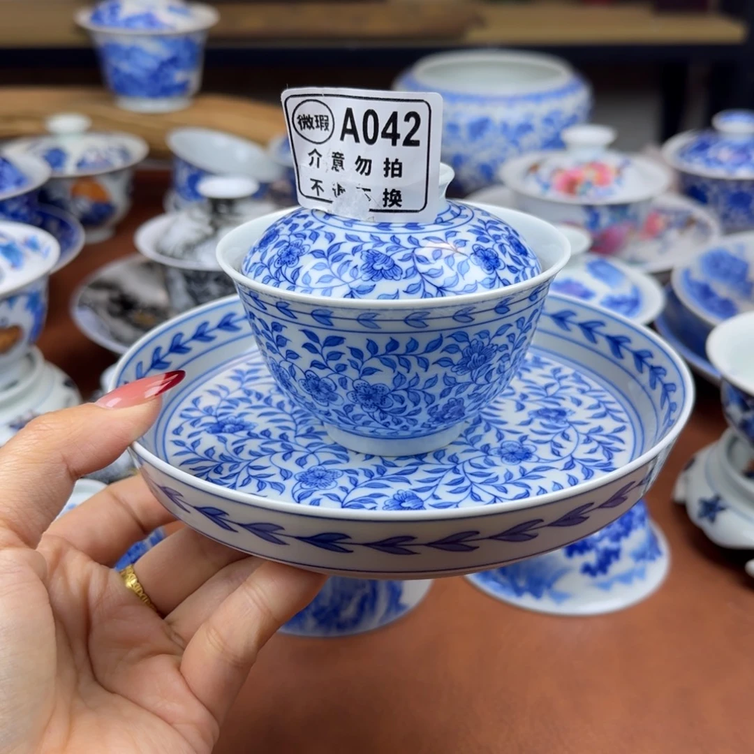 陶景德镇陶瓷手绘一套