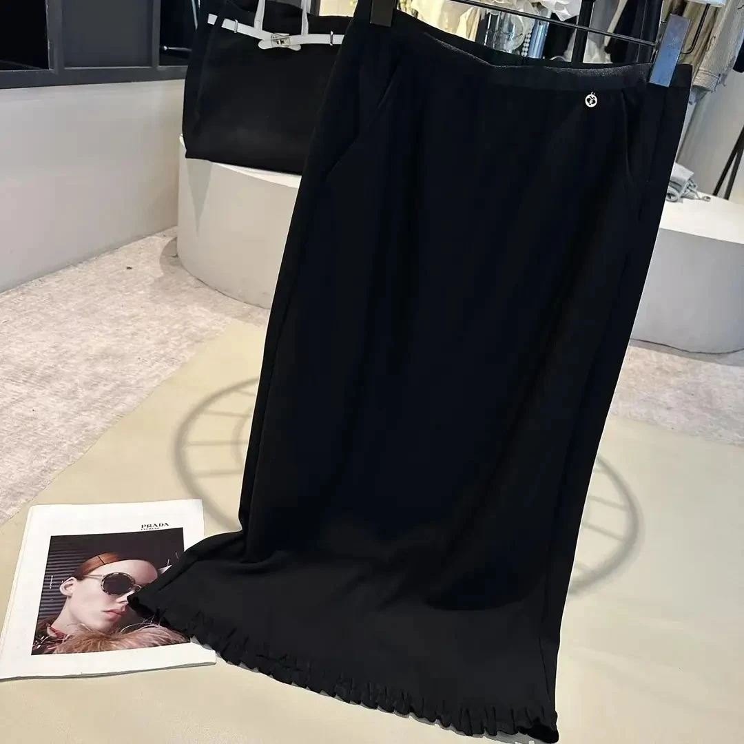 《姚家优麦汇》K6576早秋款设计感时尚休闲半身长裙设计感显瘦百搭