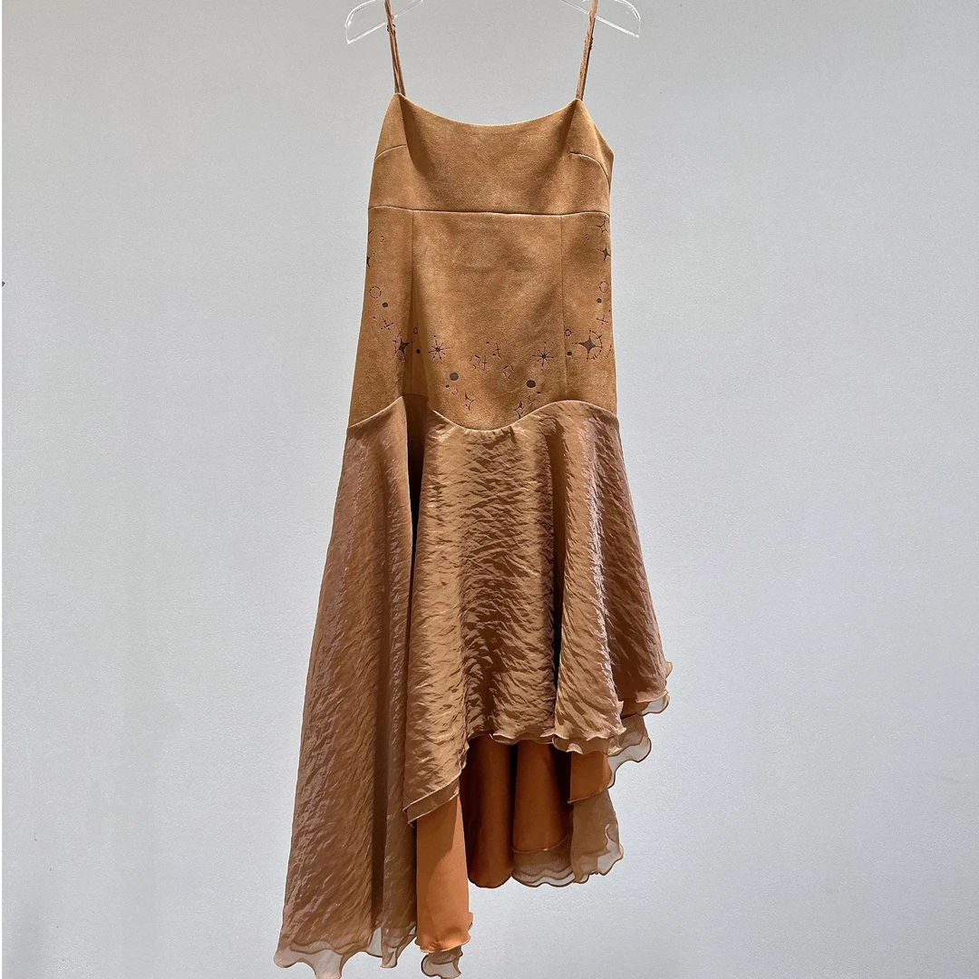 【NO退NO换】鑫燃KIKI 中长裙吊带常规连衣裙女士轻奢优雅 8403 JCC