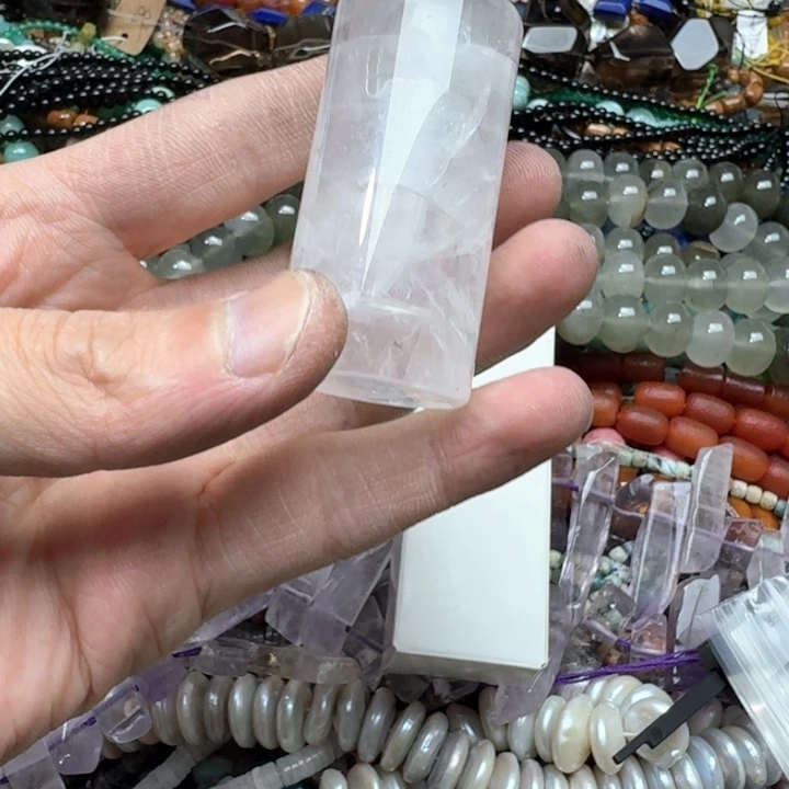 合金玛瑙/玉髓珠宝半成品一个白水晶香水瓶