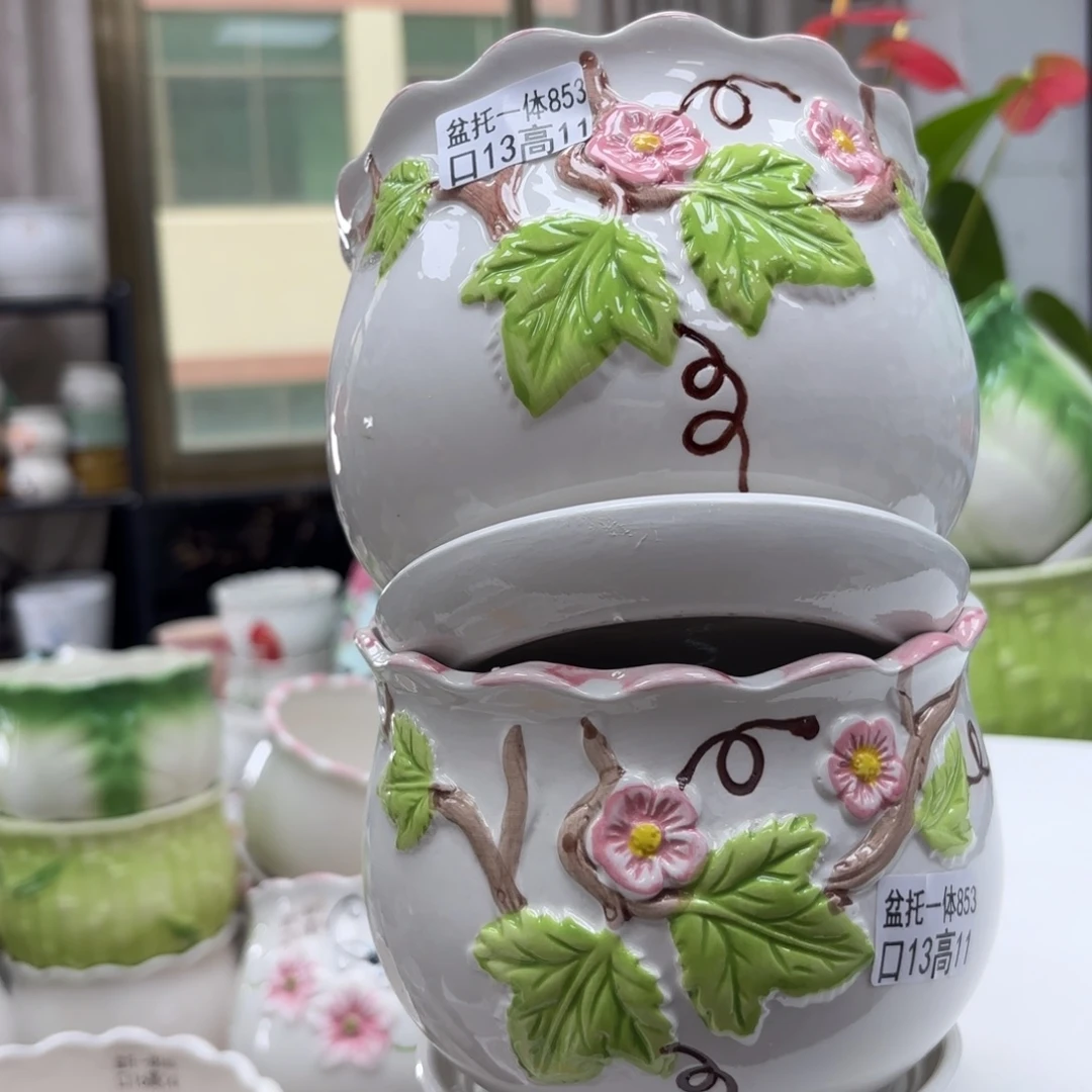 @夏西陶瓷花盆@@5853
