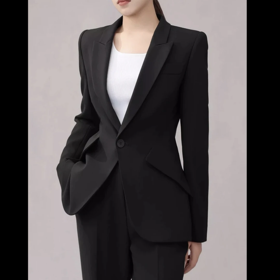 AMASS/阿玛施罗拉密码女士轻职场修身长袖通勤西装外套 5400809