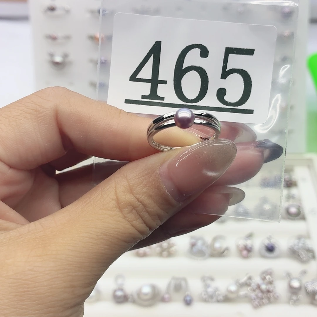 青***雅淡水珍珠珠宝奇石银S925镶嵌465