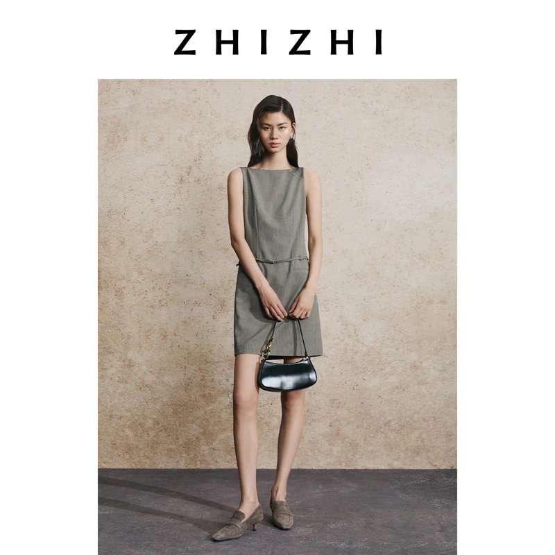致知 琦罗香 羊毛一字肩Rachel裙ZZ2EAWL1020 ZZ2EAWLX008