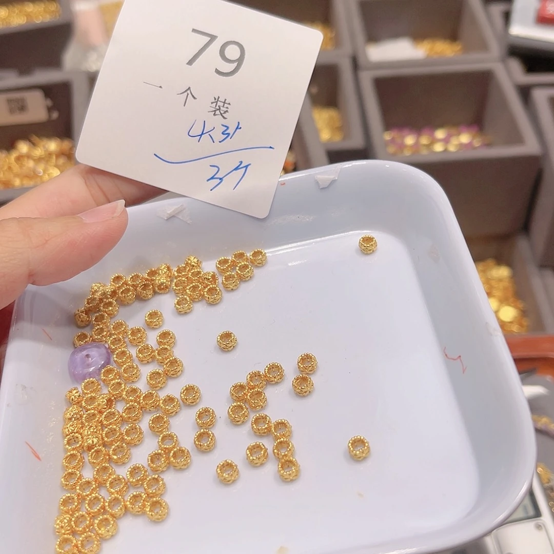 水晶珠宝半成品银S925镀金镶嵌79