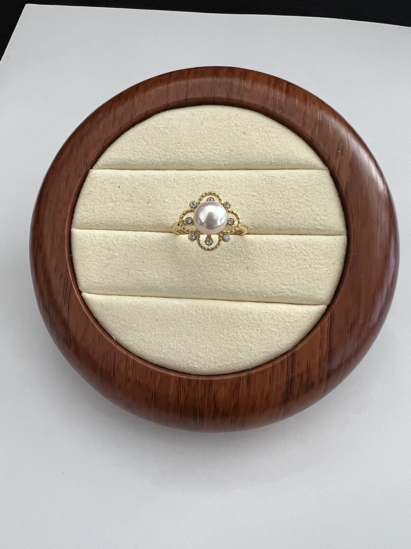 极光天然珍珠活口戒指多样性发其一