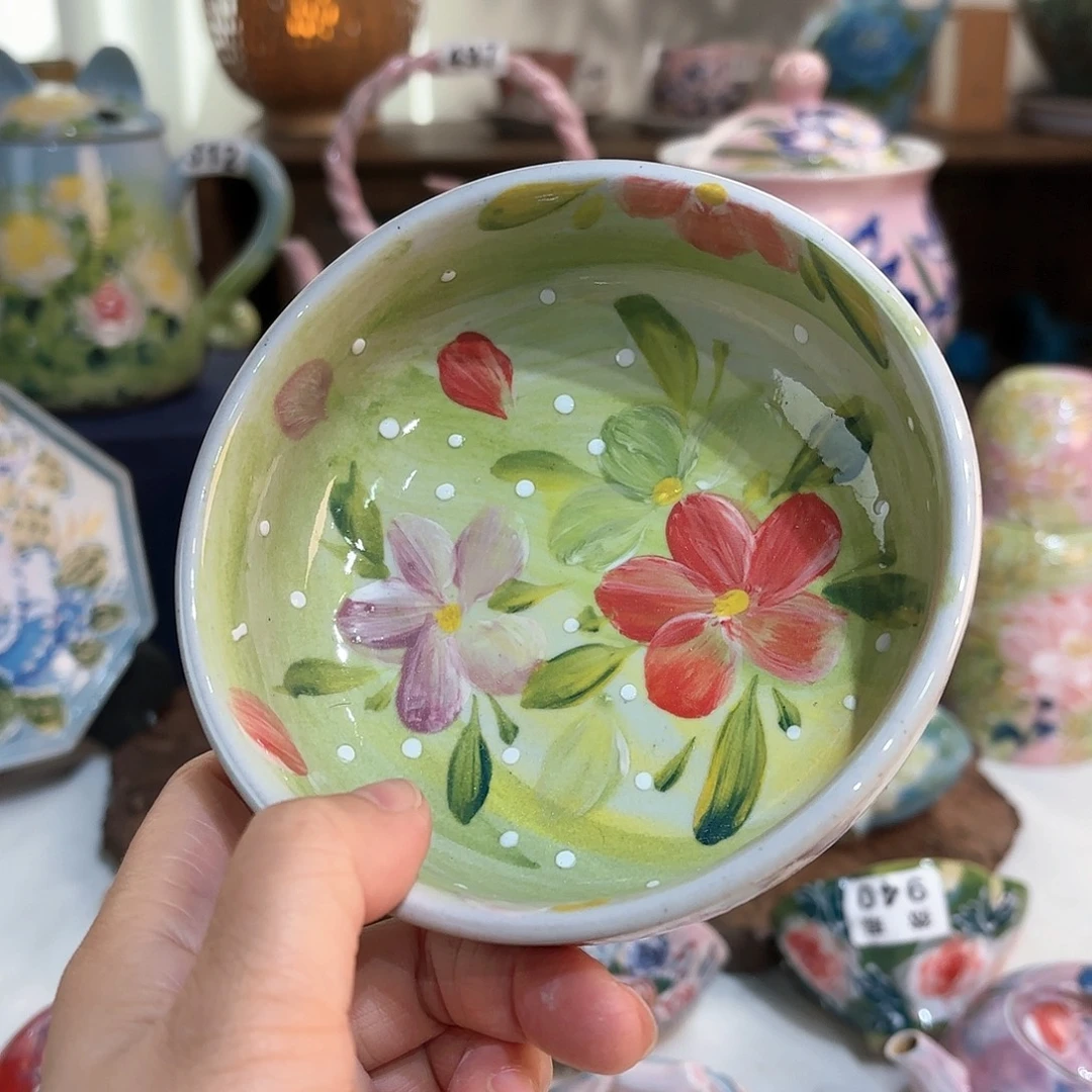 景德镇手绘高温釉下彩陶瓷茶具