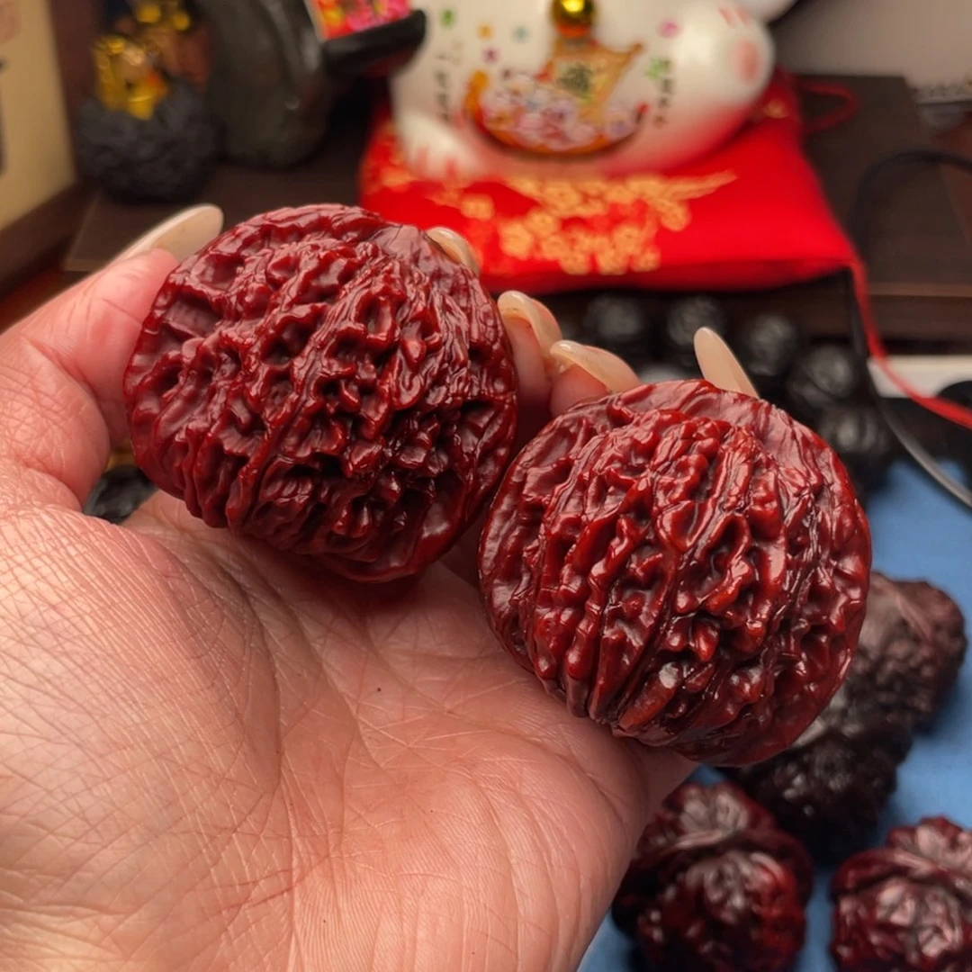 吊坠文玩核桃46焰彩楼