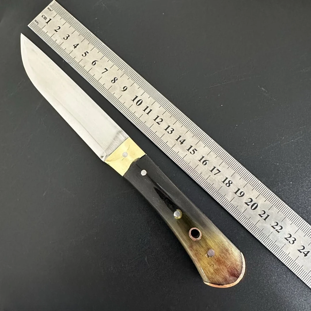 （新疆包邮）英吉沙轴承钢纯手工牛角小刀锋利好用实用手工刀牛排刀