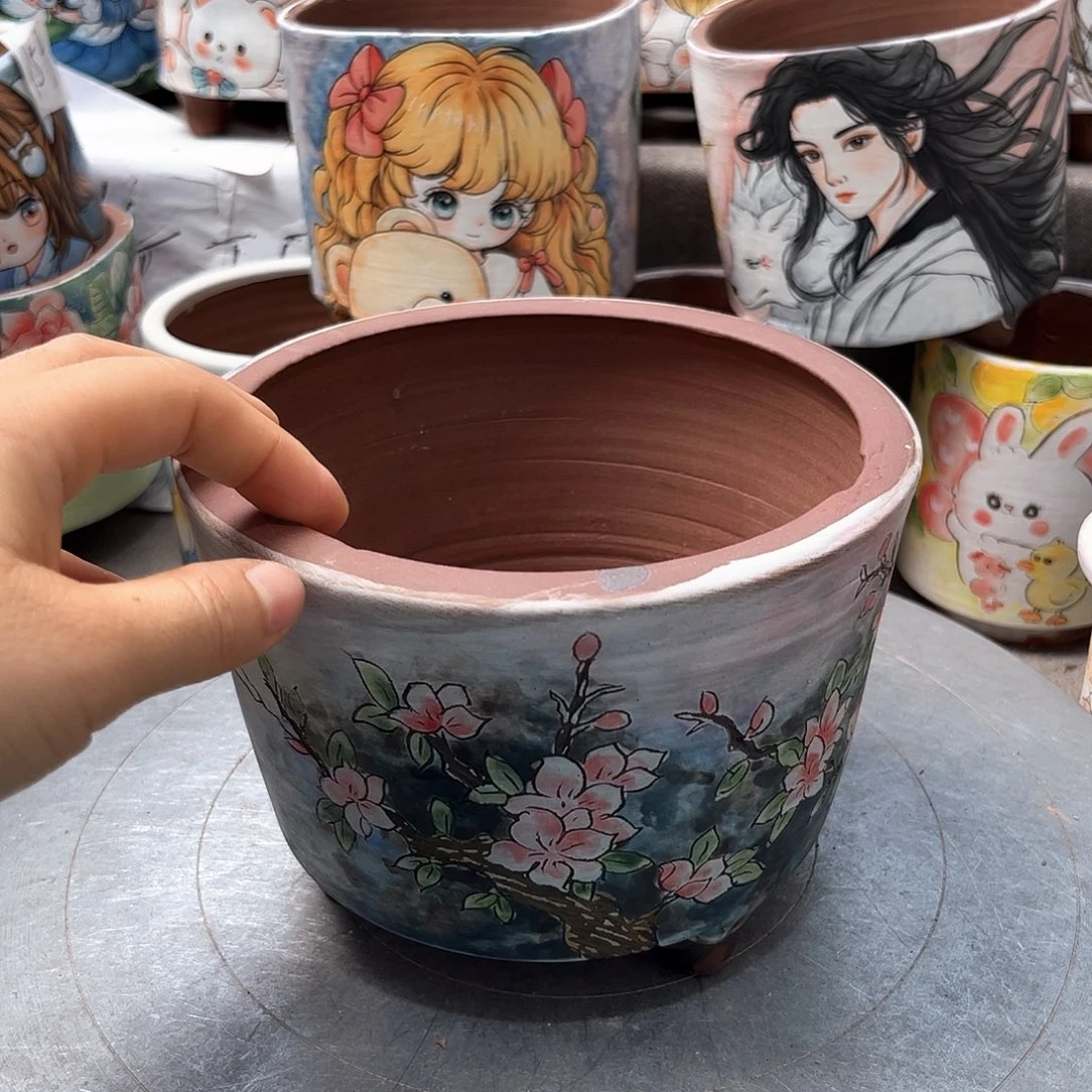 紫砂花盆花卉福利