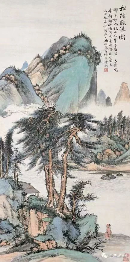 纯手绘古山水国画200支戒指绒水溶羊毛围巾披肩超薄款
