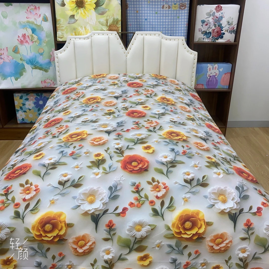 【F静花水月】加厚斜纹棉柔软亲肤双人床单2.3×2.4±5厘米