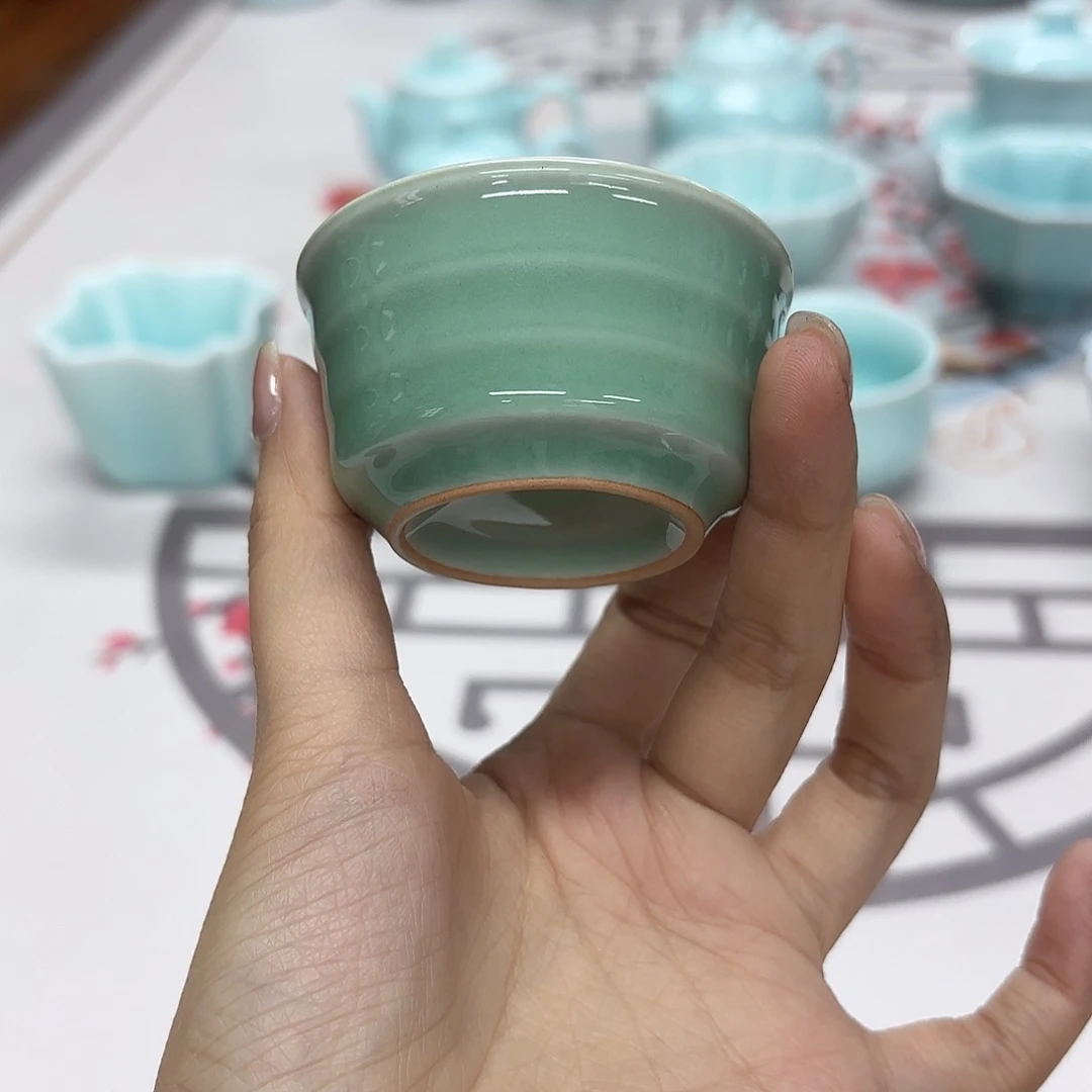 龙泉云间青瓷小米茶器