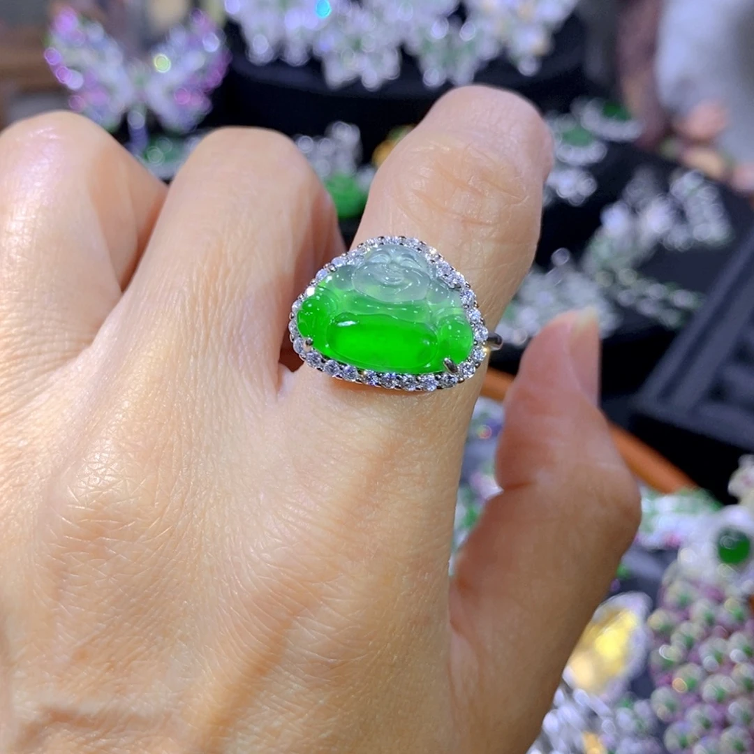 翡翠颈饰银S925镶嵌天然翡翠