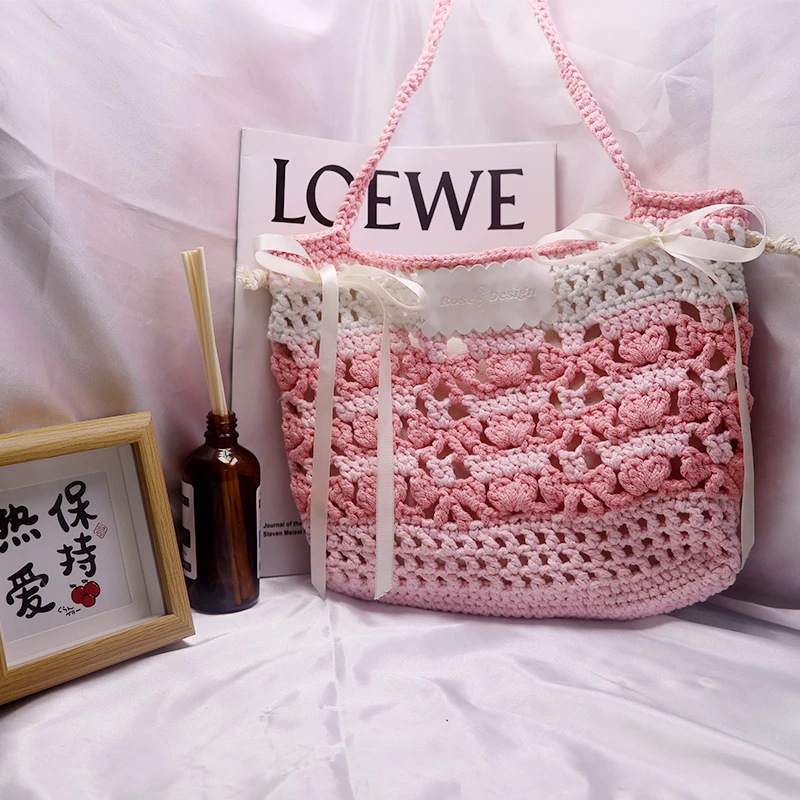 蝴蝶结包 手工钩织手工DIY百搭时尚创意玩偶钩织