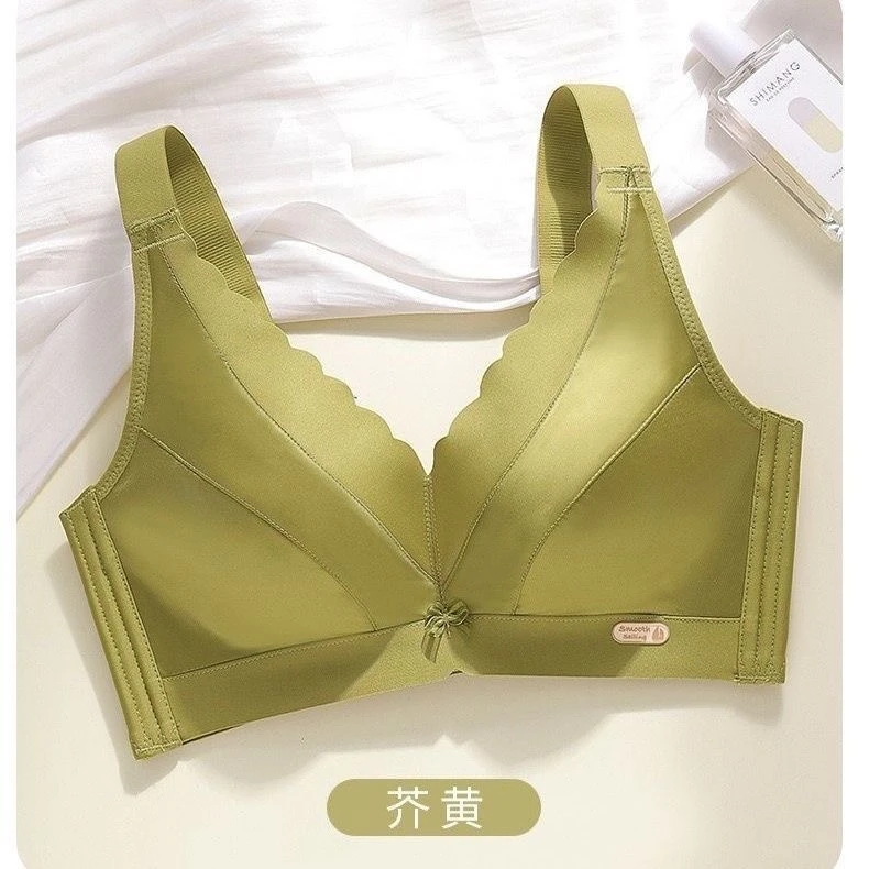 滑面中薄无钢圈收副乳聚拢调整型文胸1487
