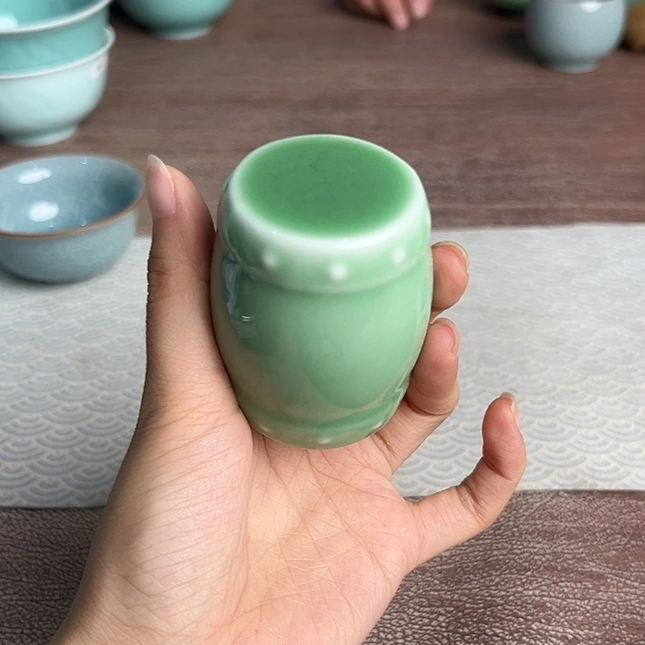 龙泉云间青瓷小米茶器