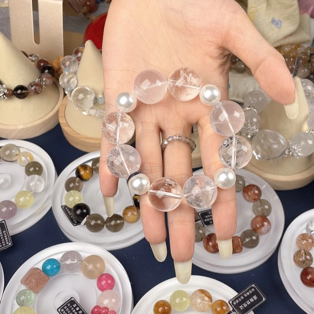 银S925镀金镶嵌手链水晶