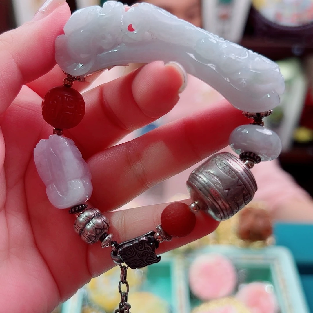 手链翡翠未镶嵌国风