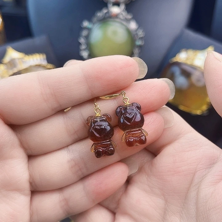 琥珀银S925镶嵌裸石